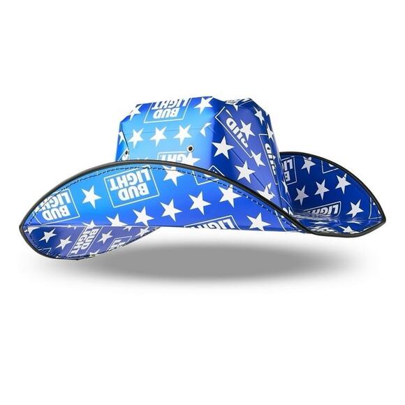 Bud Light Cowboy Hat Beer Box Cardboard - New With Tags. One Size Adult - Picture 1 of 6